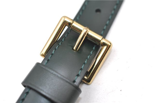 Authentic Louis Vuitton Leather Shoulder Strap Green 36.2-43.3" LV 3499E