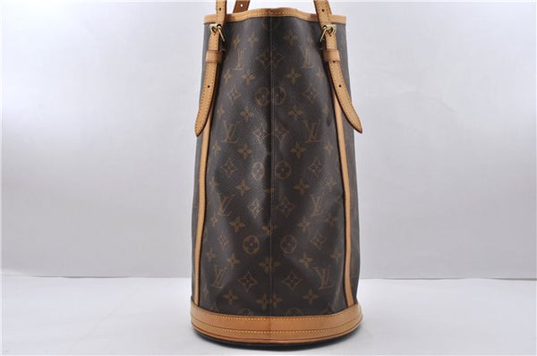 Authentic Louis Vuitton Monogram Bucket GM Shoulder Bag M42236 LV 3500D