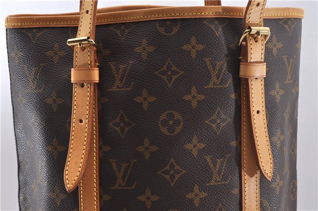 Authentic Louis Vuitton Monogram Bucket GM Shoulder Bag M42236 LV 3500D