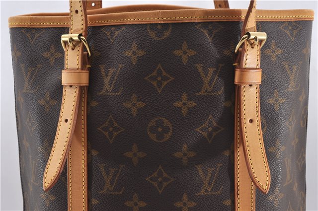 Authentic Louis Vuitton Monogram Bucket GM Shoulder Bag M42236 LV 3500D