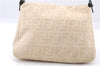 Authentic FENDI Zucca Mamma Baguette Shoulder Bag Canvas Leather Beige 3502F