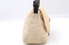 Authentic FENDI Zucca Mamma Baguette Shoulder Bag Canvas Leather Beige 3502F