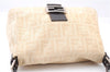 Authentic FENDI Zucca Mamma Baguette Shoulder Bag Canvas Leather Beige 3502F