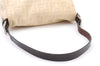 Authentic FENDI Zucca Mamma Baguette Shoulder Bag Canvas Leather Beige 3502F