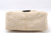 Authentic FENDI Zucca Mamma Baguette Shoulder Bag Canvas Leather Beige 3502F
