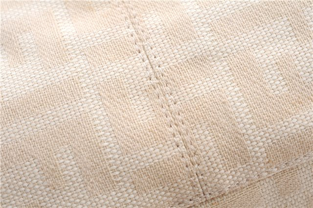 Authentic FENDI Zucca Mamma Baguette Shoulder Bag Canvas Leather Beige 3502F