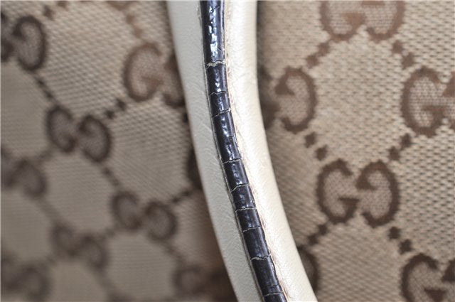 Authentic GUCCI Sukey 2Way Tote Bag GG Canvas Leather 247902 Brown 3503F