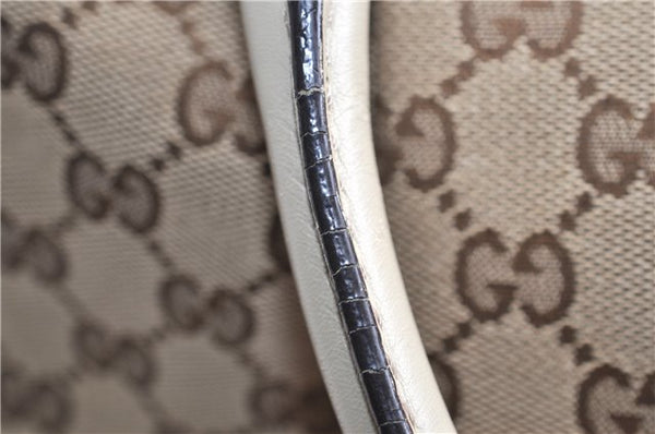 Authentic GUCCI Sukey 2Way Tote Bag GG Canvas Leather 247902 Brown 3503F