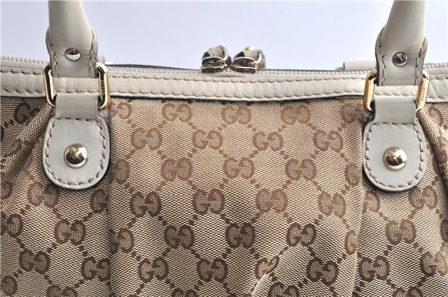 Authentic GUCCI Sukey 2Way Tote Bag GG Canvas Leather 247902 Brown 3503F