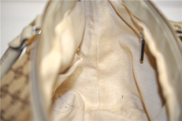 Authentic GUCCI Sukey 2Way Tote Bag GG Canvas Leather 247902 Brown 3503F