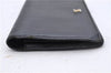 Authentic CHANEL Calf Skin CoCo Mark Bifold Long Wallet Purse Black 3504D