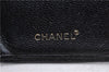 Authentic CHANEL Calf Skin CoCo Mark Bifold Long Wallet Purse Black 3504D