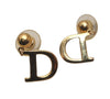 Authentic Christian Dior Vintage Earrings Gold Tone CD 3504I