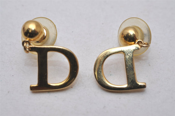 Authentic Christian Dior Vintage Earrings Gold Tone CD 3504I