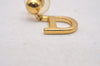 Authentic Christian Dior Vintage Earrings Gold Tone CD 3504I
