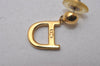 Authentic Christian Dior Vintage Earrings Gold Tone CD 3504I