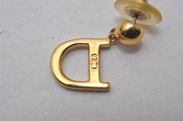 Authentic Christian Dior Vintage Earrings Gold Tone CD 3504I