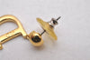 Authentic Christian Dior Vintage Earrings Gold Tone CD 3504I