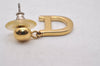Authentic Christian Dior Vintage Earrings Gold Tone CD 3504I