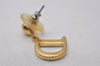 Authentic Christian Dior Vintage Earrings Gold Tone CD 3504I