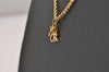 Authentic Christian Dior Gold Tone Chain Pendant Necklace CD 3505I