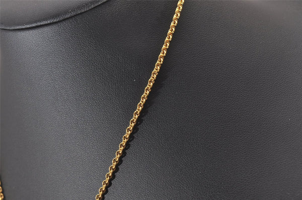 Authentic Christian Dior Gold Tone Chain Pendant Necklace CD 3505I