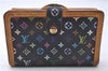 Louis Vuitton Monogram Multicolor Portefeuile Viennois Wallet M92988 Black 3509D