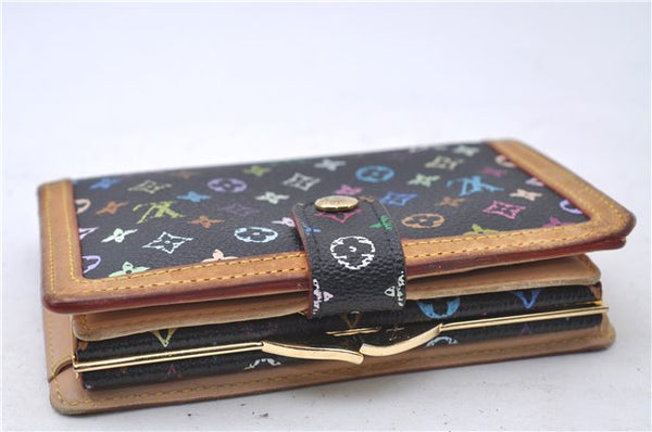 Louis Vuitton Monogram Multicolor Portefeuile Viennois Wallet M92988 Black 3509D