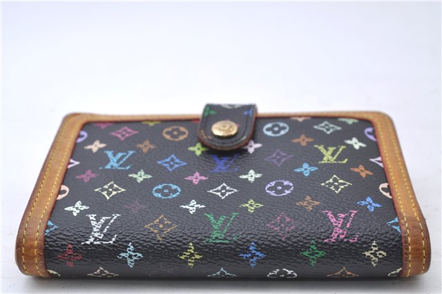 Louis Vuitton Monogram Multicolor Portefeuile Viennois Wallet M92988 Black 3509D