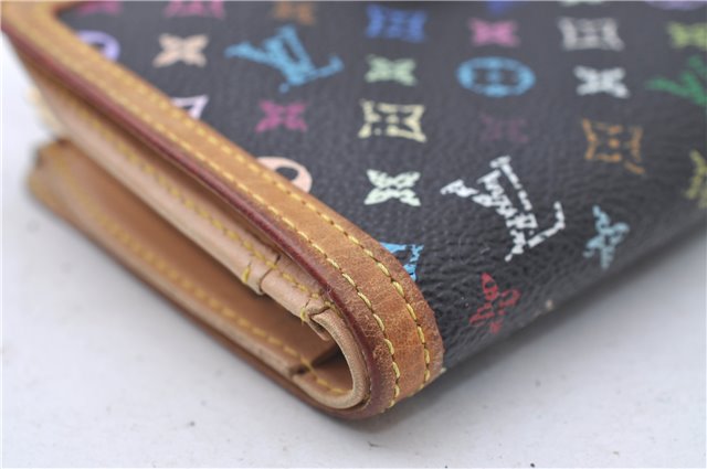 Louis Vuitton Monogram Multicolor Portefeuile Viennois Wallet M92988 Black 3509D