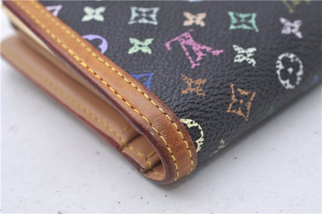 Louis Vuitton Monogram Multicolor Portefeuile Viennois Wallet M92988 Black 3509D