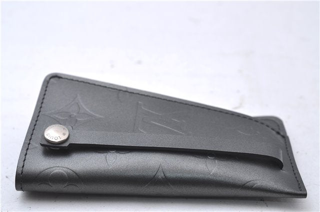 Authentic Louis Vuitton Monogram Mat Clochette PM Key Case Black M65133 LV 3510D