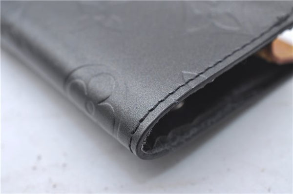 Authentic Louis Vuitton Monogram Mat Clochette PM Key Case Black M65133 LV 3510D