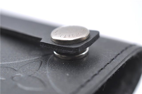 Authentic Louis Vuitton Monogram Mat Clochette PM Key Case Black M65133 LV 3510D