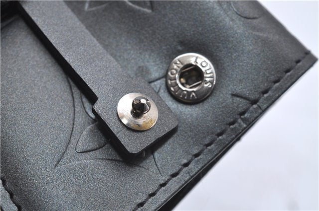 Authentic Louis Vuitton Monogram Mat Clochette PM Key Case Black M65133 LV 3510D