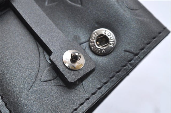 Authentic Louis Vuitton Monogram Mat Clochette PM Key Case Black M65133 LV 3510D