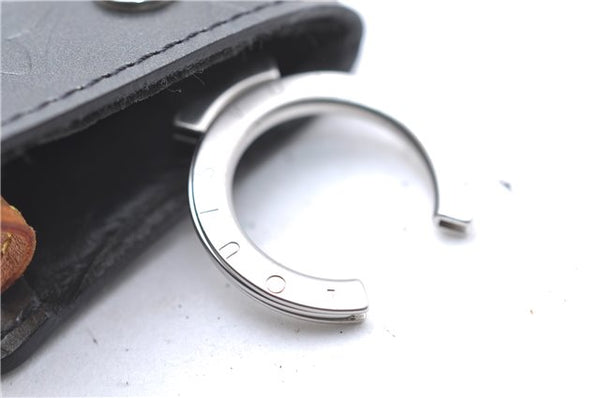 Authentic Louis Vuitton Monogram Mat Clochette PM Key Case Black M65133 LV 3510D