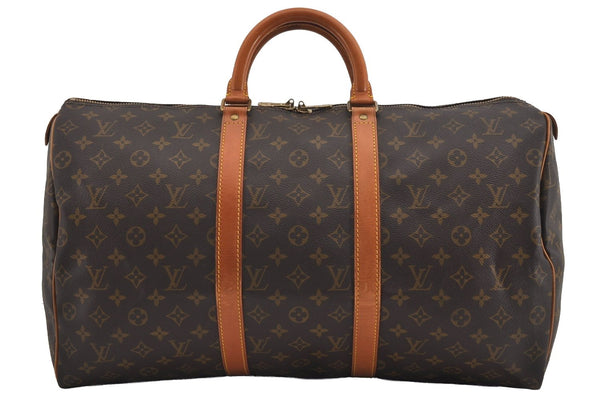 Authentic Louis Vuitton Monogram Keepall 50 Travel Boston Bag M41426 LV 3513I