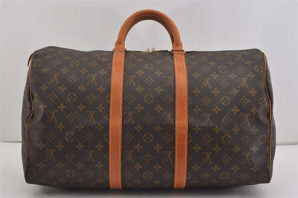 Authentic Louis Vuitton Monogram Keepall 50 Travel Boston Bag M41426 LV 3513I