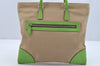 Authentic PRADA CANAPA + CINGHI Canvas Leather Hand Bag BN0073 Beige 3515I