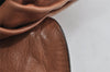 Authentic PRADA Vintage Leather Nappa Shoulder Hand Bag Purse Brown 3517I