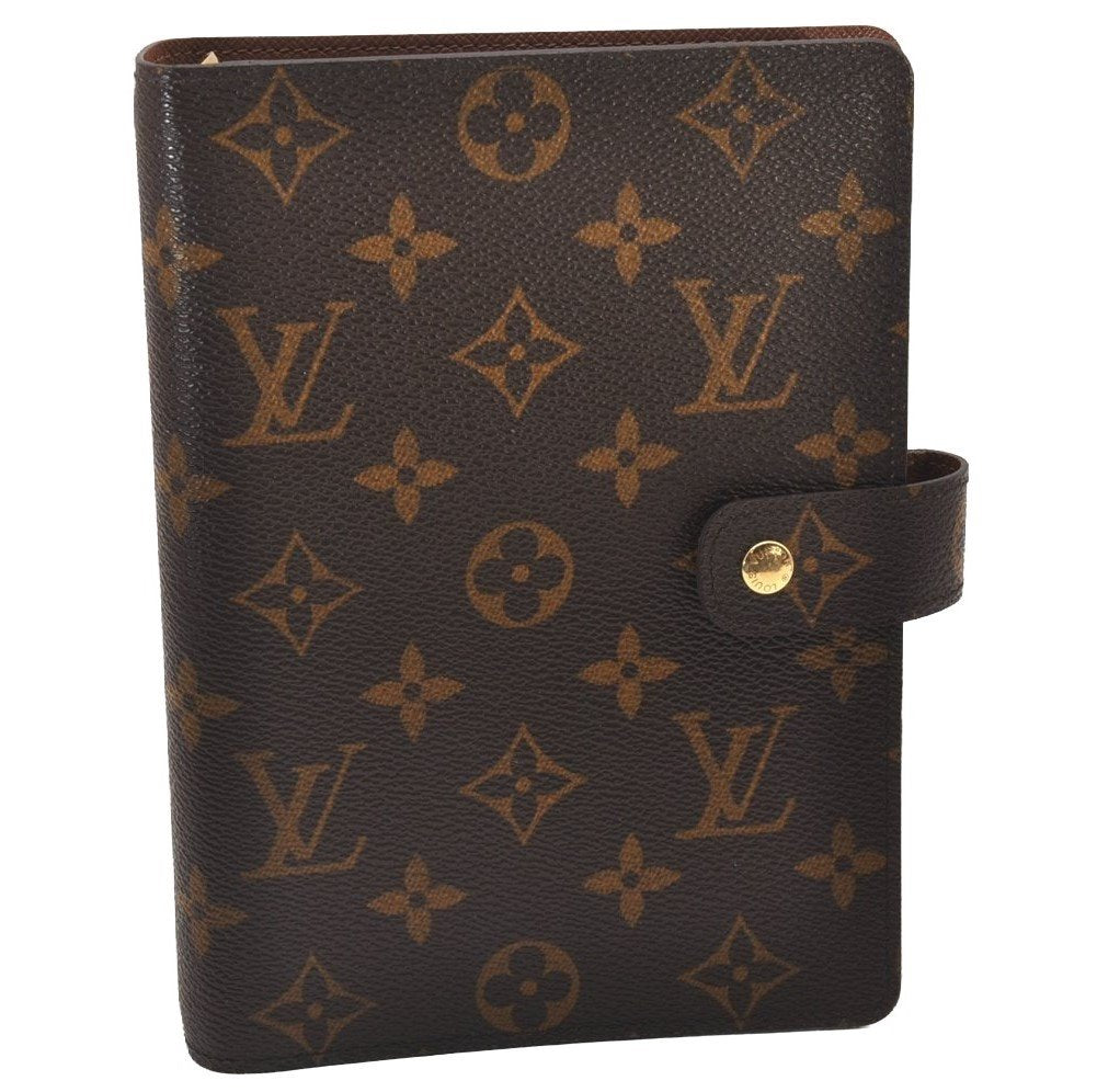 Authentic Louis Vuitton Monogram Agenda MM Notebook Cover R20004 LV 3520I