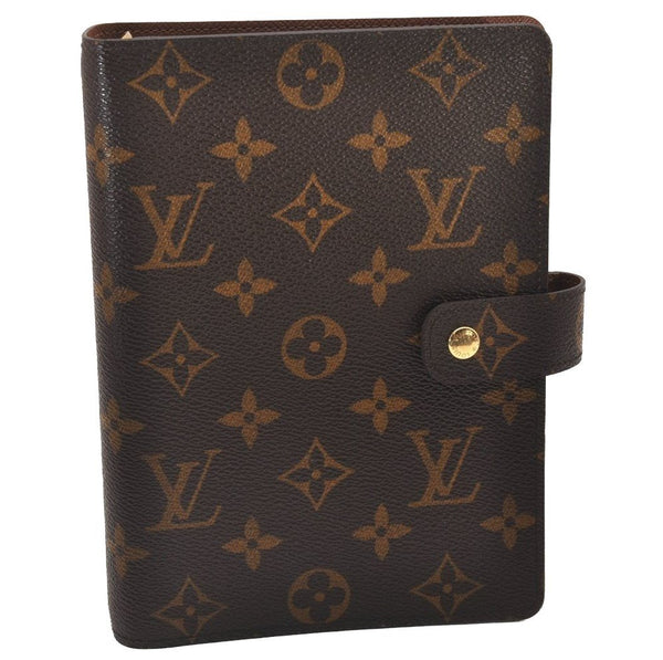 Authentic Louis Vuitton Monogram Agenda MM Notebook Cover R20004 LV 3520I