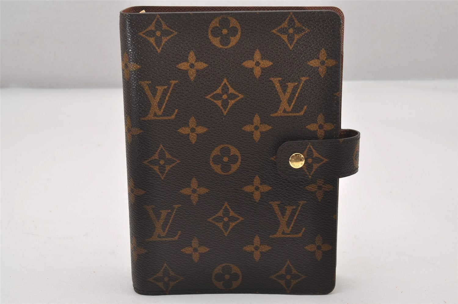 Authentic Louis Vuitton Monogram Agenda MM Notebook Cover R20004 LV 3520I