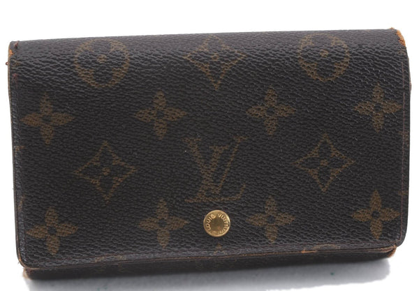 Auth Louis Vuitton Monogram Porte Monnaie Billets Tresor Wallet M61730 LV 3521D