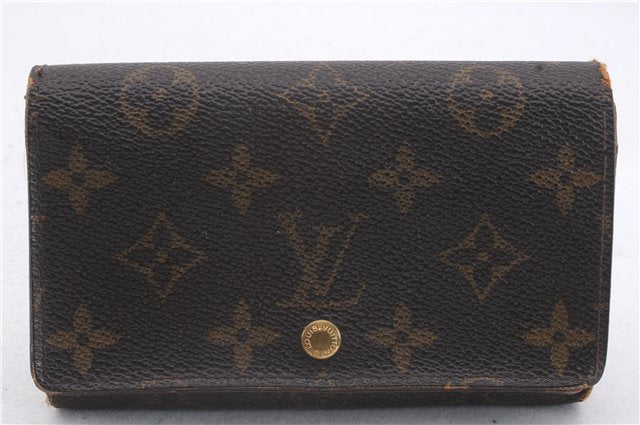 Auth Louis Vuitton Monogram Porte Monnaie Billets Tresor Wallet M61730 LV 3521D