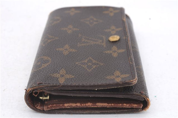 Auth Louis Vuitton Monogram Porte Monnaie Billets Tresor Wallet M61730 LV 3521D