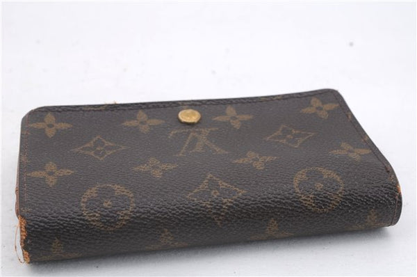 Auth Louis Vuitton Monogram Porte Monnaie Billets Tresor Wallet M61730 LV 3521D