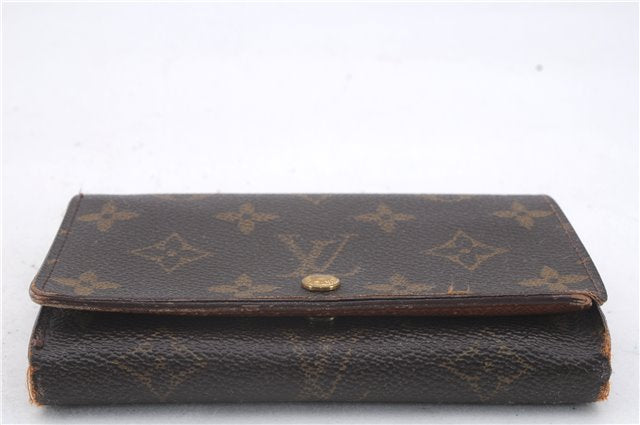 Auth Louis Vuitton Monogram Porte Monnaie Billets Tresor Wallet M61730 LV 3521D