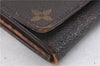 Auth Louis Vuitton Monogram Porte Monnaie Billets Tresor Wallet M61730 LV 3521D